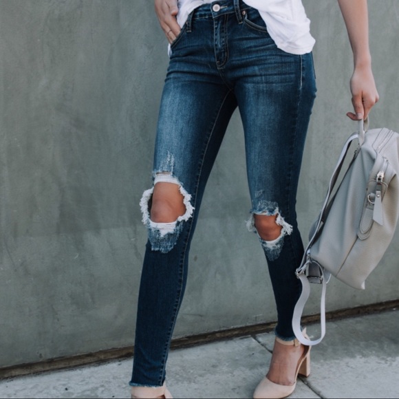 LAST SALE-NO OFFERS‼️Melody Distressed Skinny - Picture 4 of 8